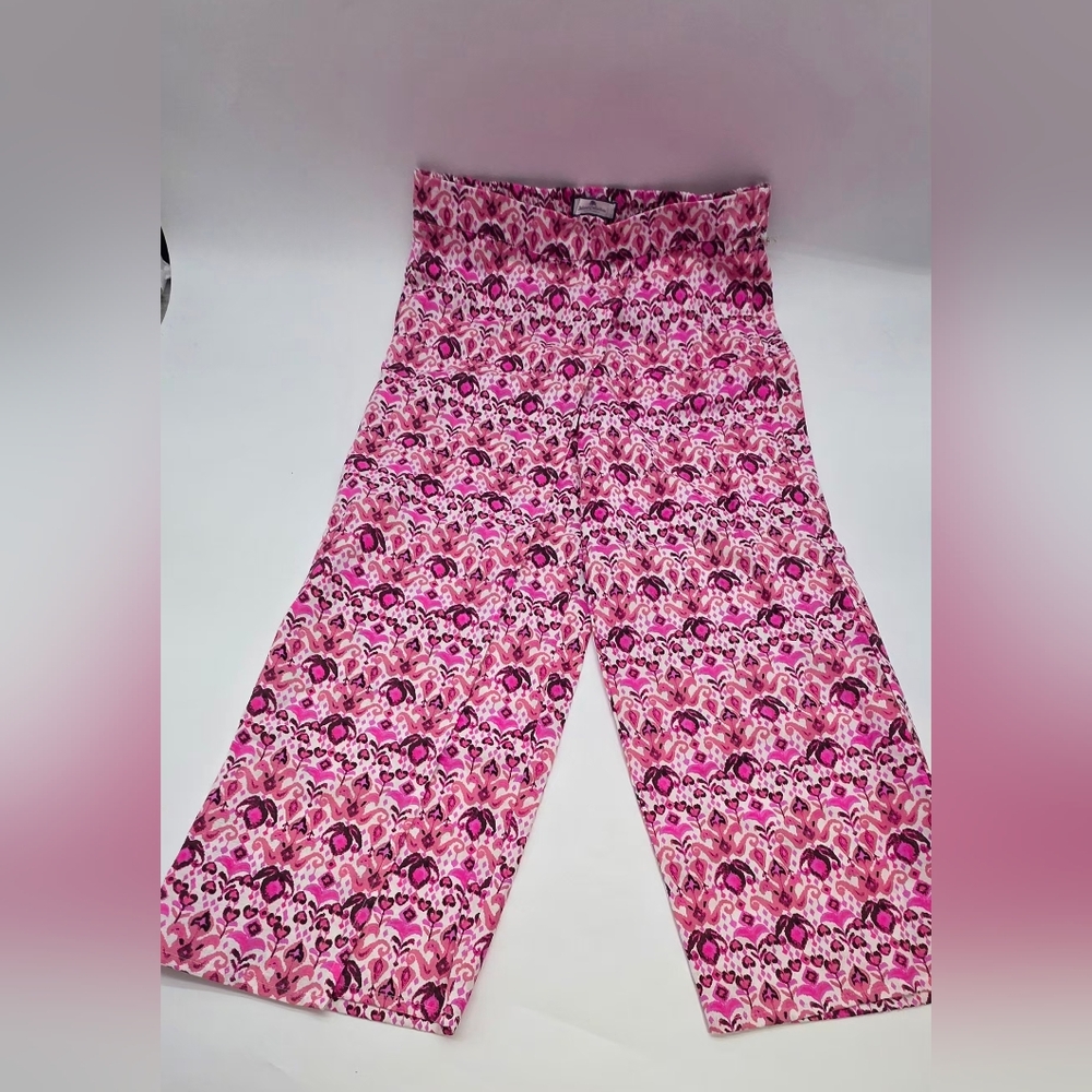 Stella Parker  Vibrant Pink Patterned Wide Leg Pants, Size M.